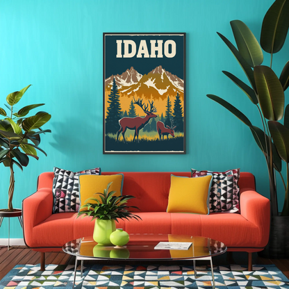 Vintage Poster Idaho Wildlife