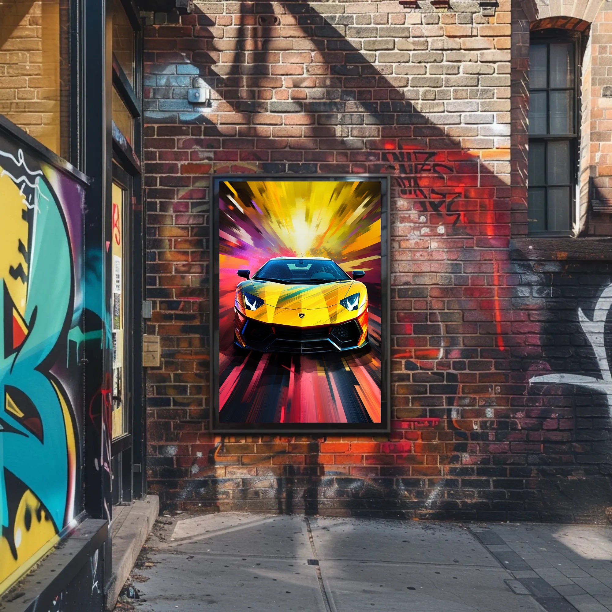 Speed and Color Burst Poster PosterGoat