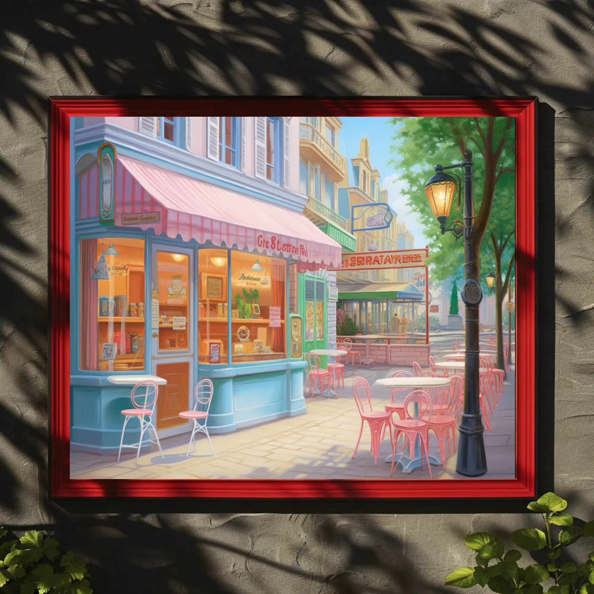 Charming Café Scene Poster