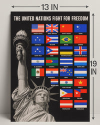 The United Nations Fight for Freedom Poster PosterGoat