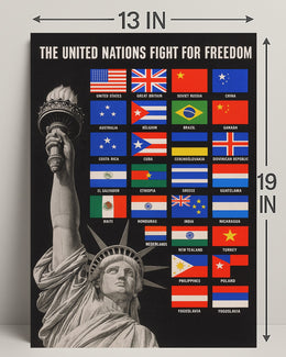 The United Nations Fight for Freedom Poster PosterGoat