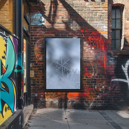 Intricately Detailed Snowflake Photorealistic Artistic Poster