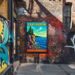 Lake Huron Travel Poster