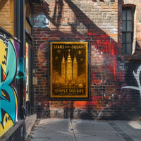 Stars Over The Square Poster