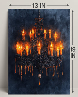Gothic Chandelier Of Flames Poster