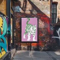 Green Striped Tiger Poster