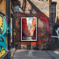 Zion National Park Scenic Poster Print Wall Art