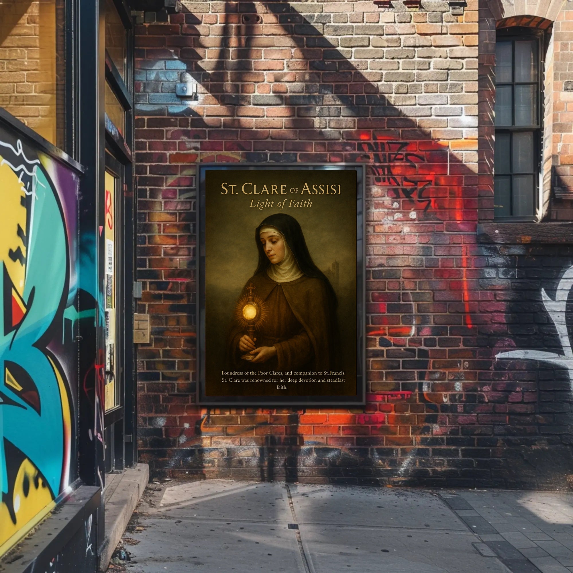 St. Clare Of Assisi Light Of Faith Poster