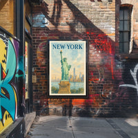 New York Iconic Landmarks Poster