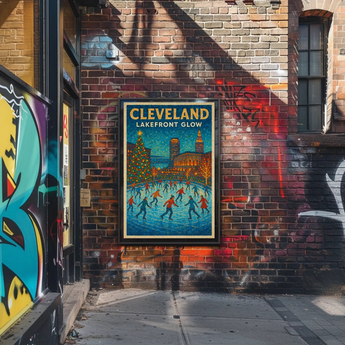 Cleveland Lakefront Glow Poster