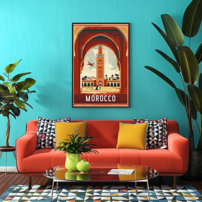 Morocco Vintage Travel Poster