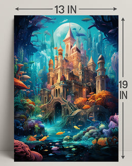 Enchanted Underwater Castle Poster