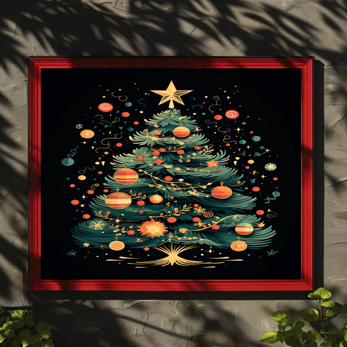 Festive Christmas Tree Poster