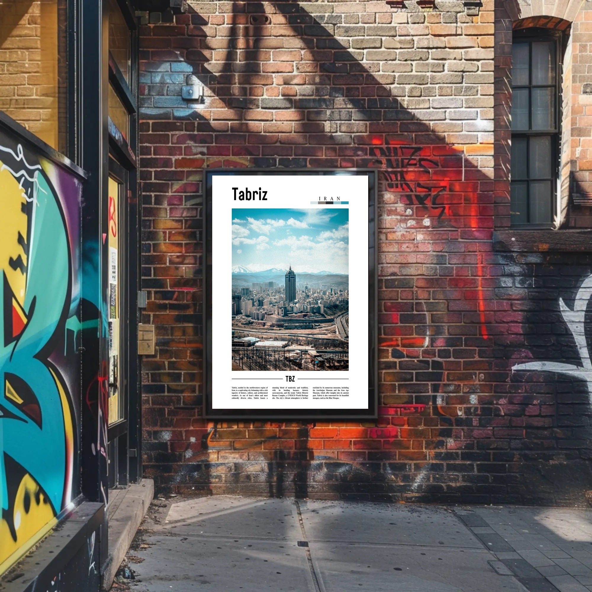 Tabriz Cityscape Urban Modernity Travel Poster PosterGoat