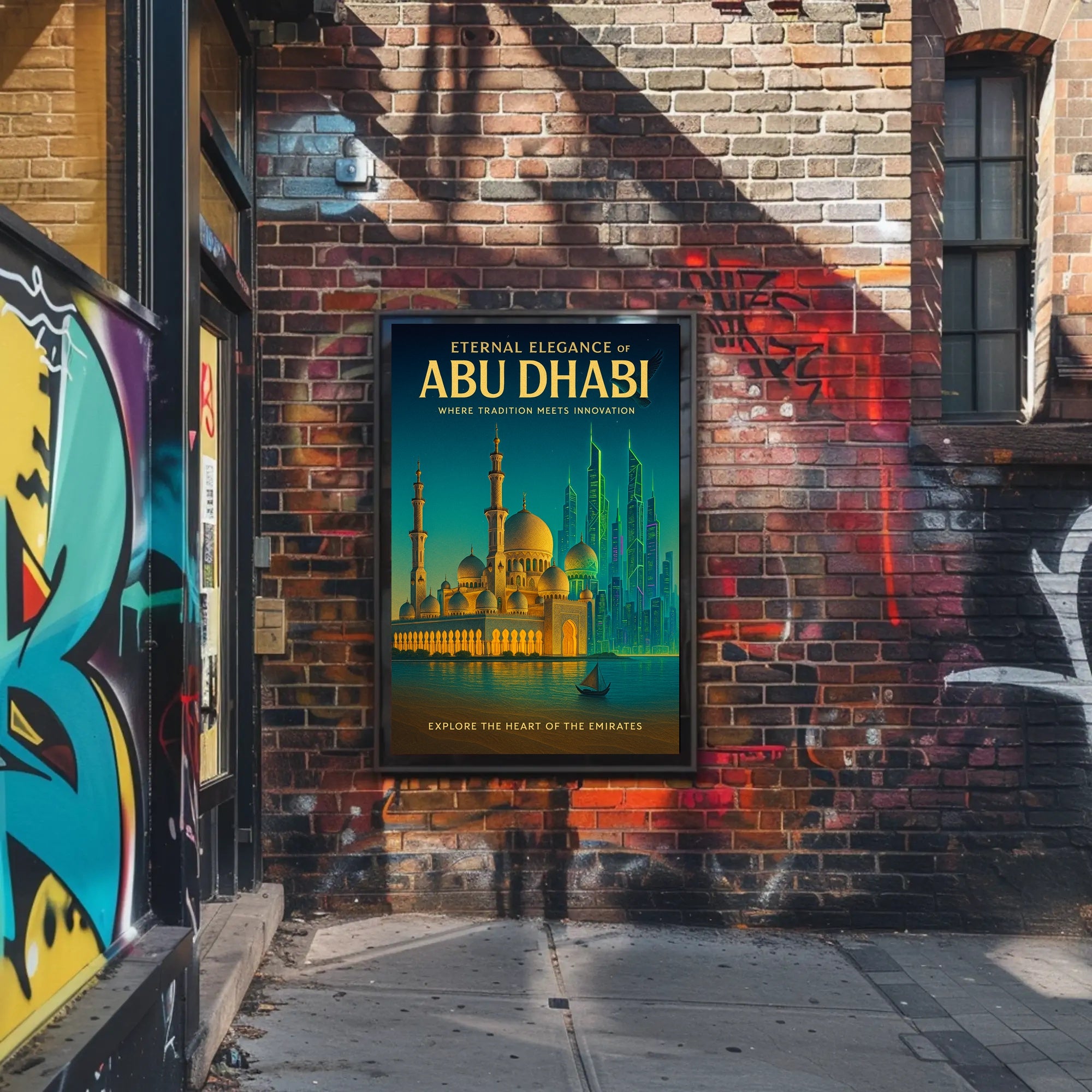 Abu Dhabi Elegance: Eternal Innovation Cityscape Travel Poster