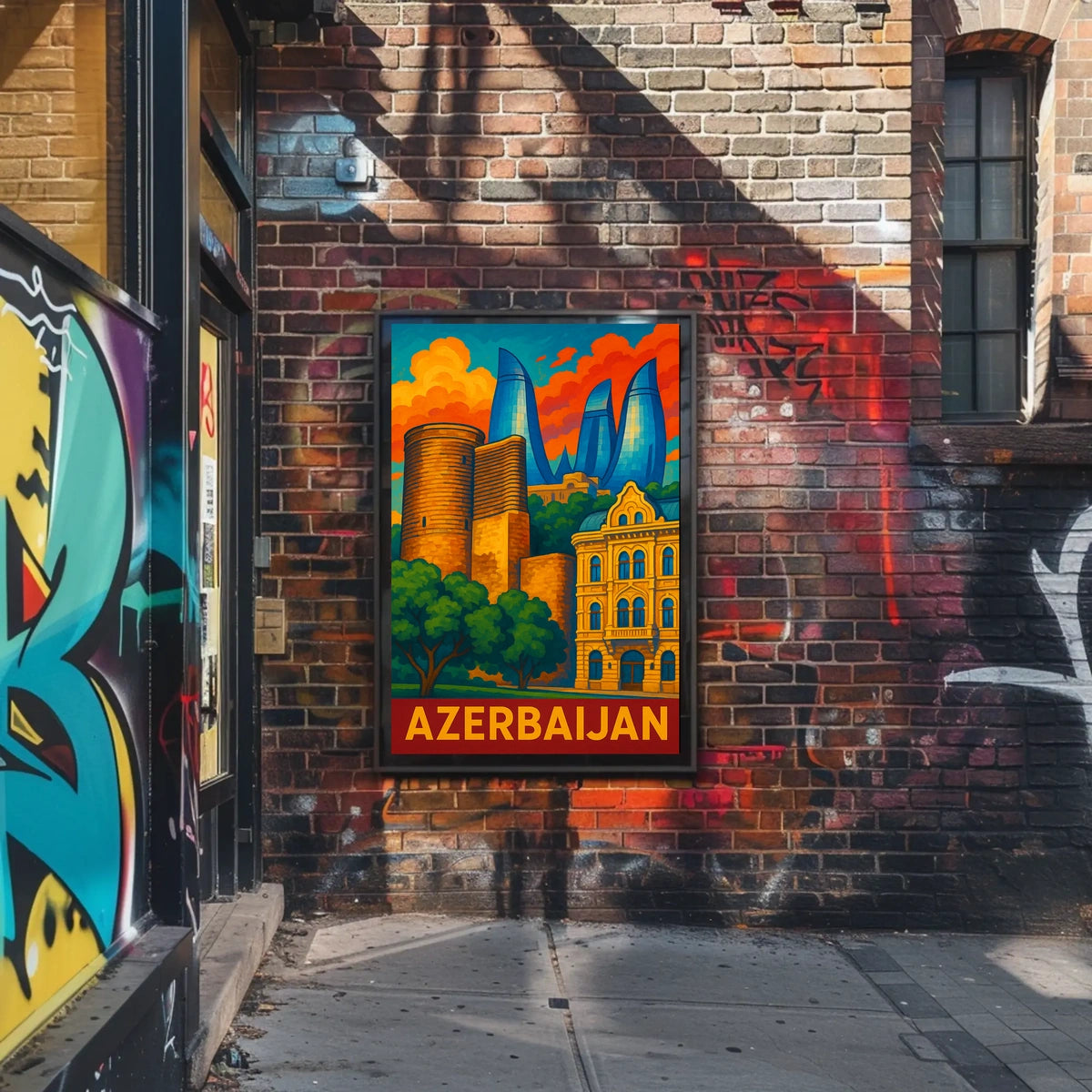 Azerbaijan Architectural Wonders Poster