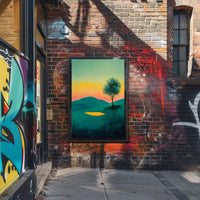 Tranquil Landscape Sunset Poster Serene Wall Art