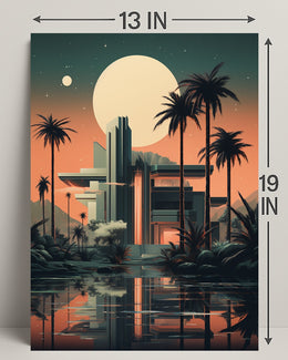 Futuristic Oasis Poster PosterGoat