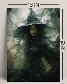Enigmatic Witch In The Shadows Poster