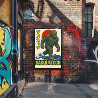 Sasquatch in Retro Style Poster PosterGoat