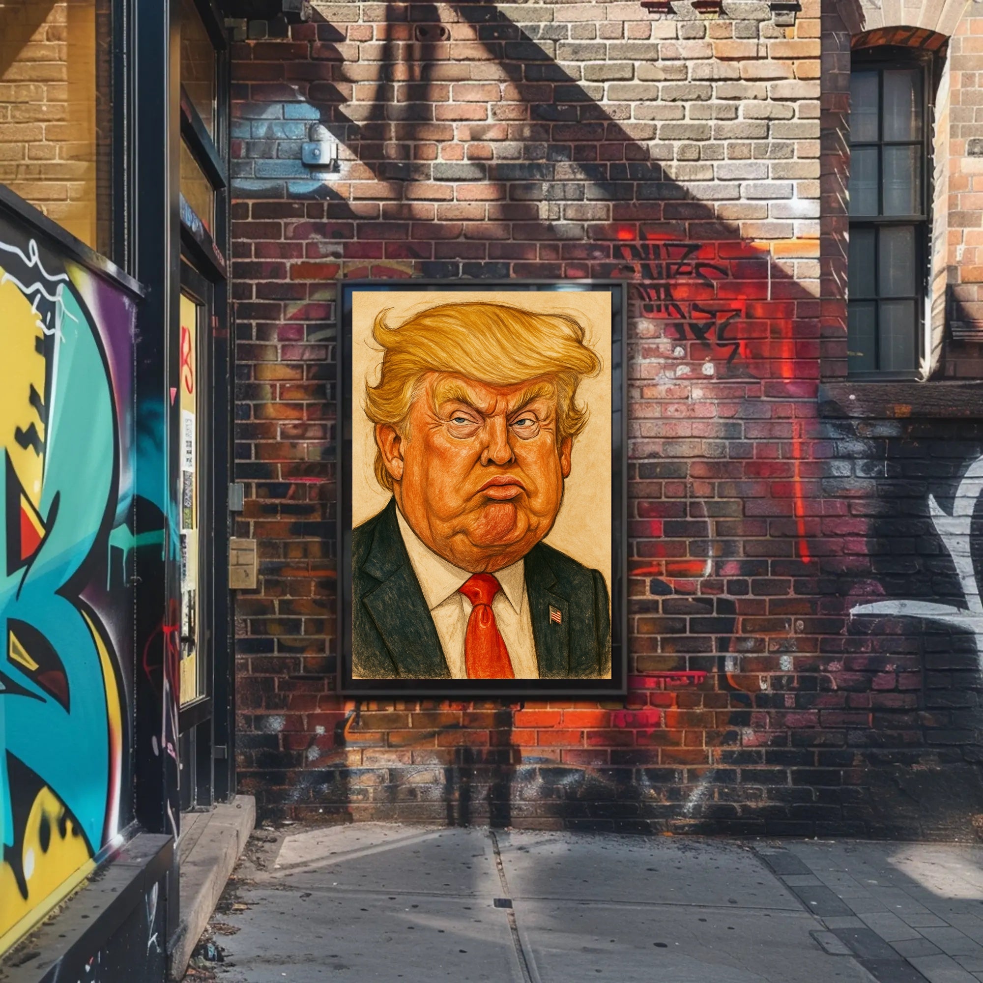 Donald Trump Caricature Poster PosterGoat