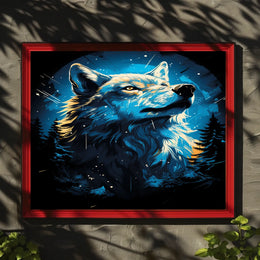 Majestic Wolf In The Moonlight Poster