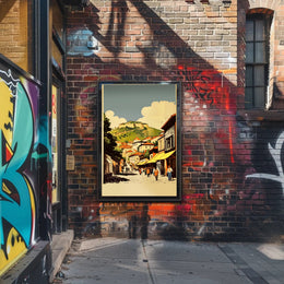 Scenic Village Street Poster