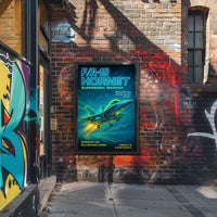 FA-18 Hornet Supersonic Warrior Poster