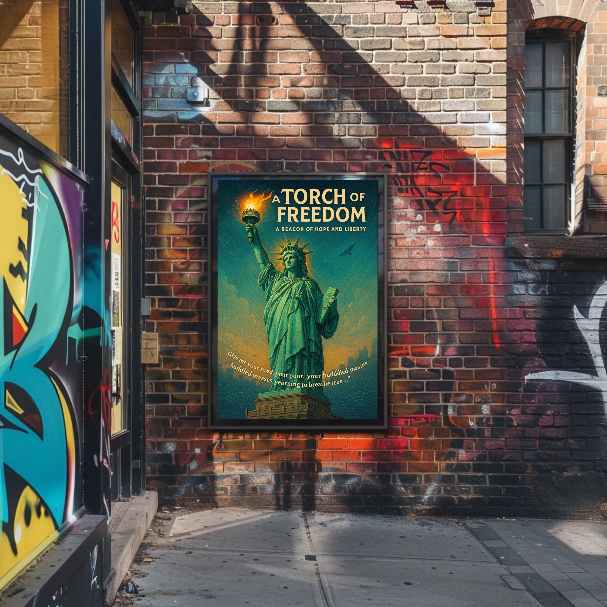 Statue of Liberty Vintage Art, Motivational or Quote Poster
