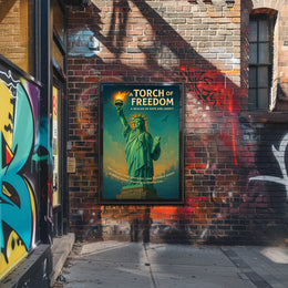 Statue of Liberty Vintage Art, Motivational or Quote Poster