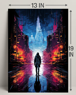Neon Cityscape Poster