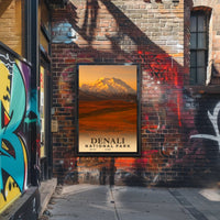 Denali National Park Vintage Travel Poster Print