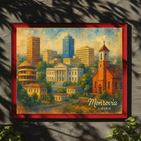 Monrovia Liberia Wanderlust Cityscape Realism Poster