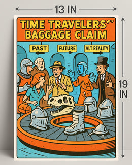 Time Travelers' Baggage Claim Poster PosterGoat