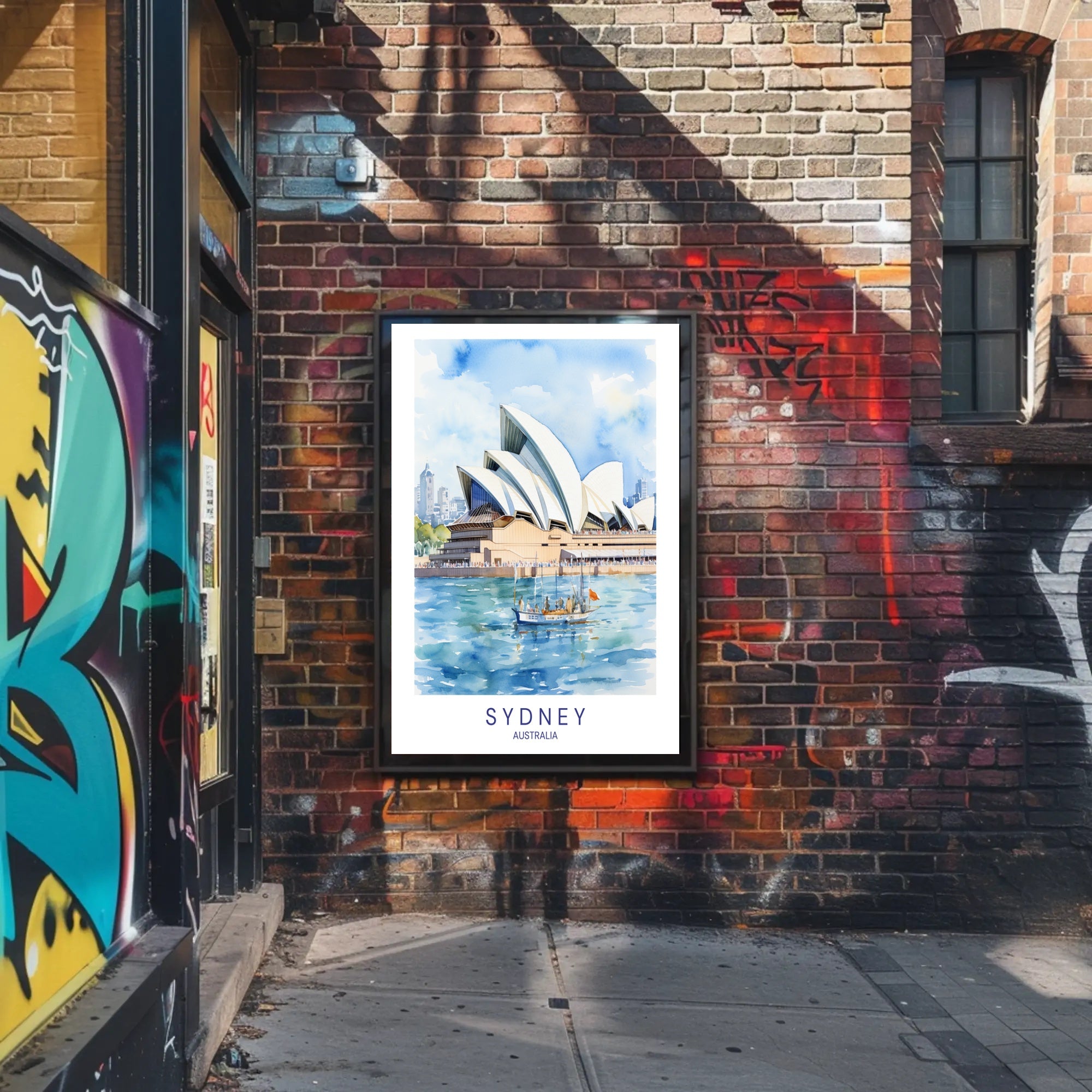 Sydney Opera House Illustration Poster PosterGoat