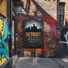 Detroit Join Us in the Heart of the City Poster PosterGoat