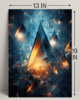 Shattered Light Abstract Geometric Art Poster