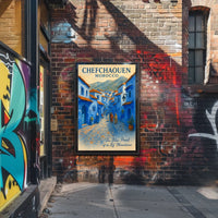 Chefchaouen Dreamscape: The Blue Pearl Poster