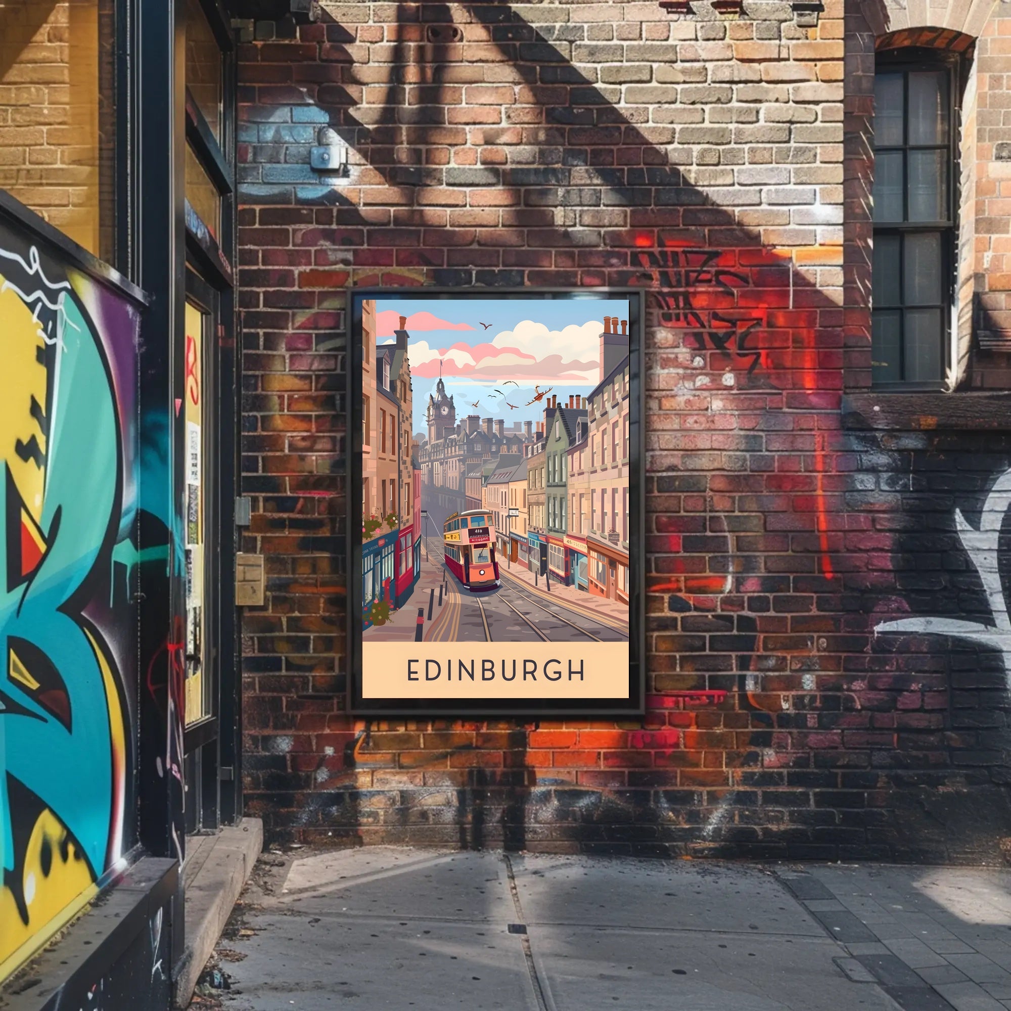 Scenic Edinburgh Tram Poster