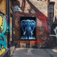 Majestic Elephant In Water Poster