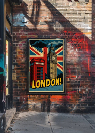 Lively London Landmarks: A Pop Culture Poster
