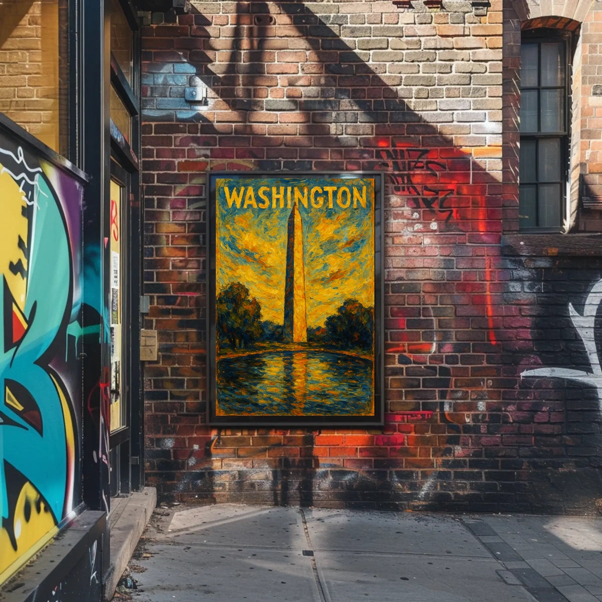 Washington Monument At Sunset Poster