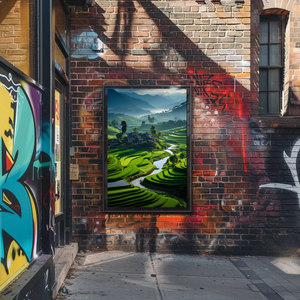 Serene Terraced Landscapes Poster