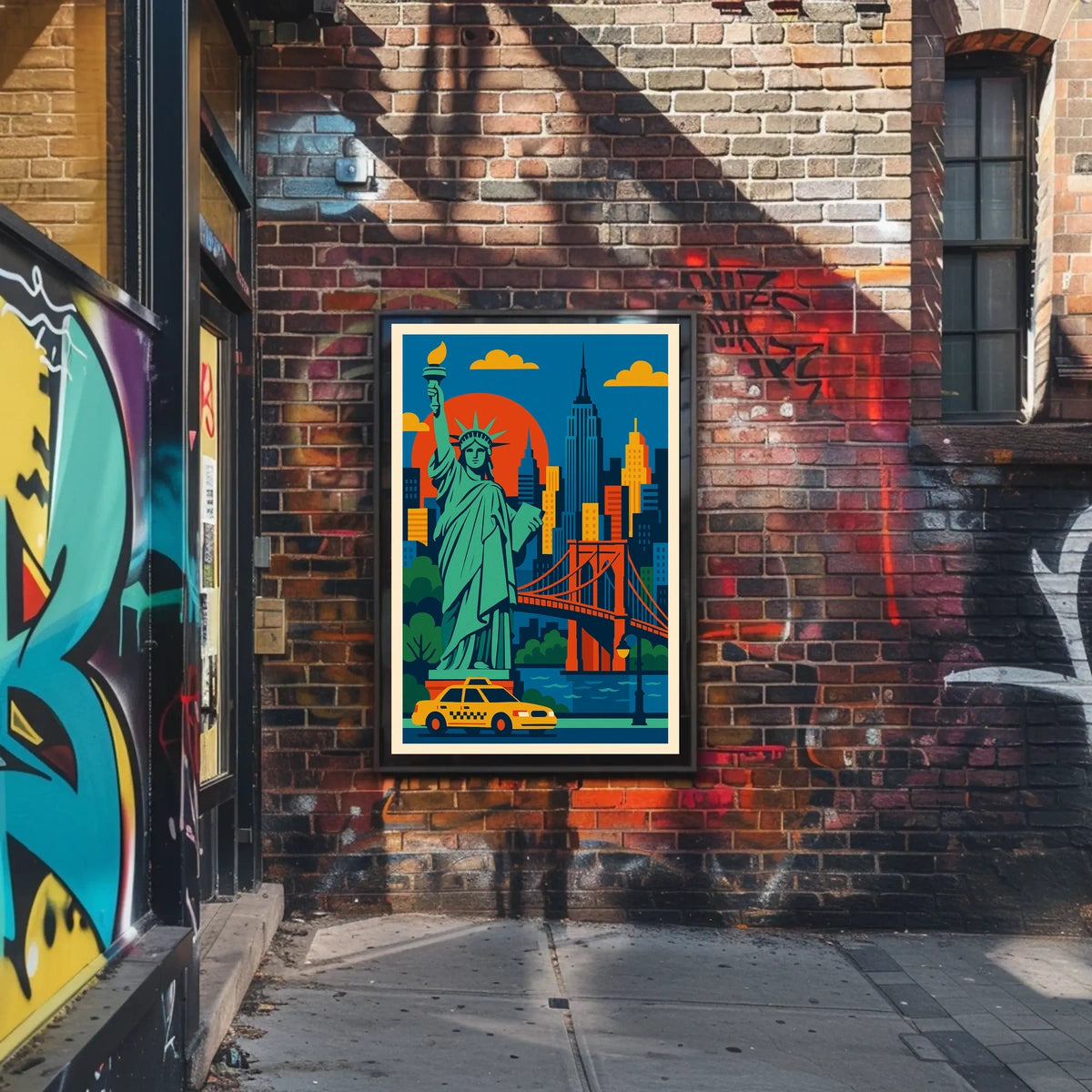 Iconic New York City Poster Wall Art 18x24 Cityscape