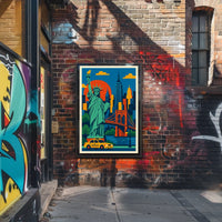 Iconic New York City Poster Wall Art 18x24 Cityscape