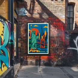 Iconic New York City Poster Wall Art 18x24 Cityscape