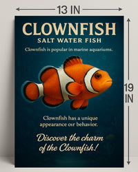 Clownfish Charm Wall Art Print PosterGoat