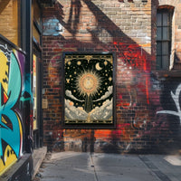 Celestial Sun and Symbols Space or Astronomy Poster