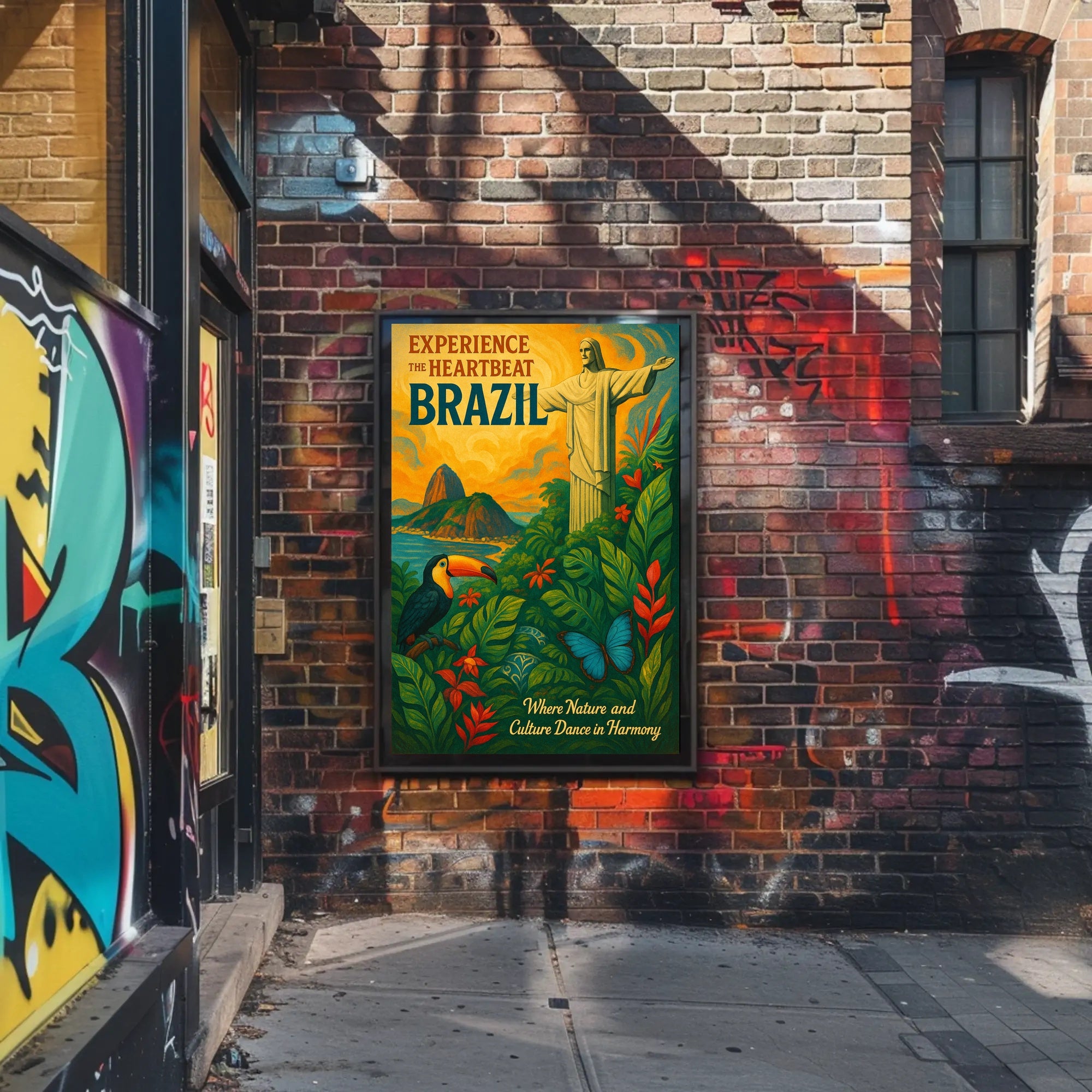 Experience The Heartbeat Of Brazil Poster