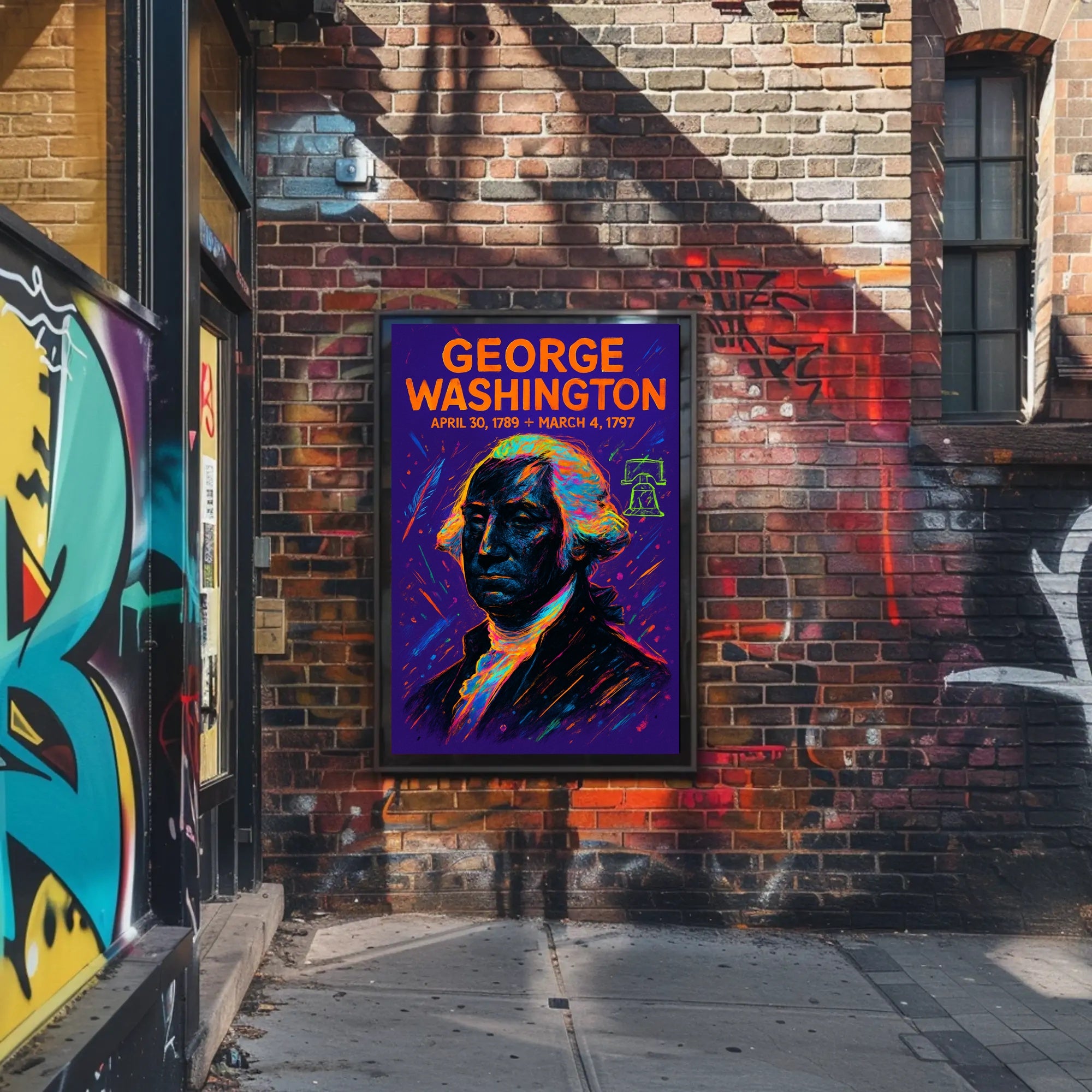 George Washington Neon Liberty Historical or Presidential Poster